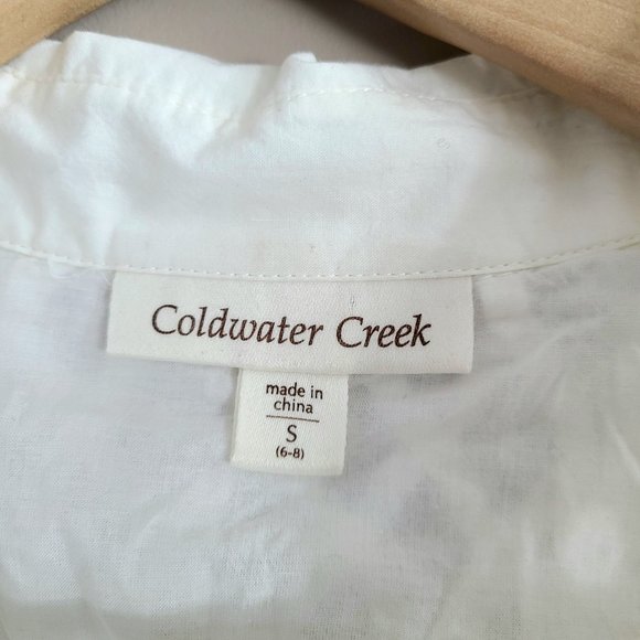Coldwater Creak 100% cotton beige top - Picture 3 of 7